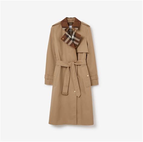 burberry long check coat